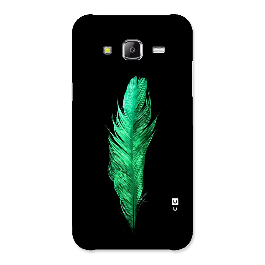 Beautiful Green Feather Back Case for Galaxy J5
