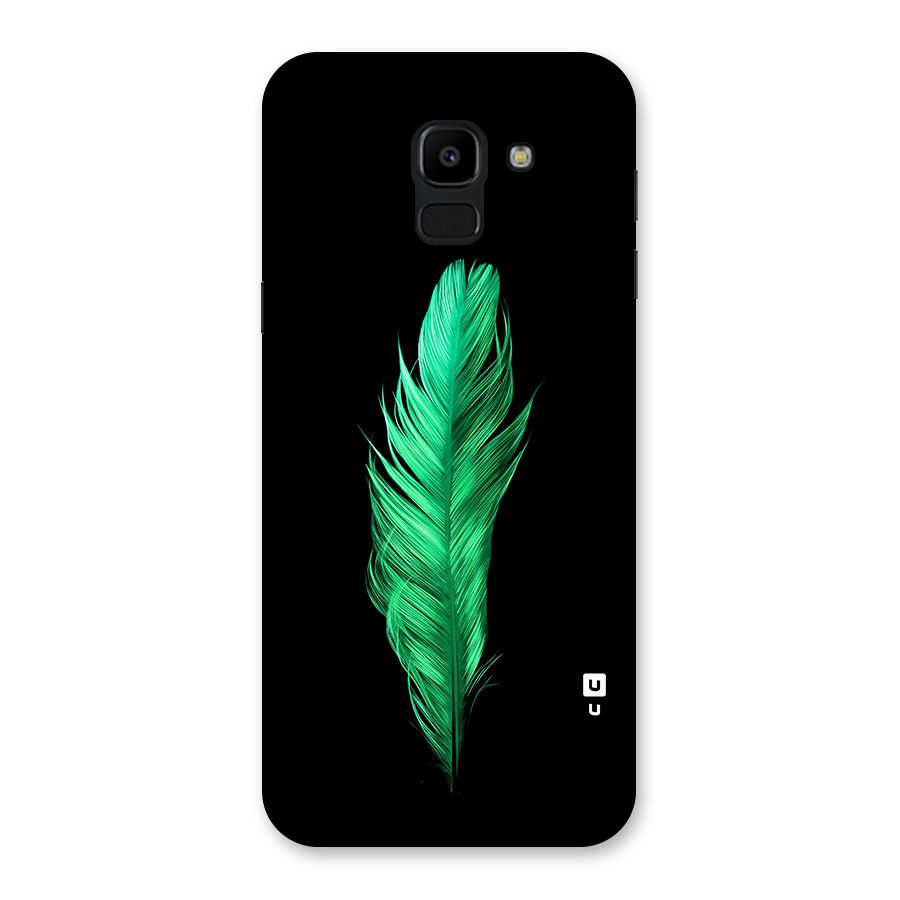 Beautiful Green Feather Back Case for Galaxy J6