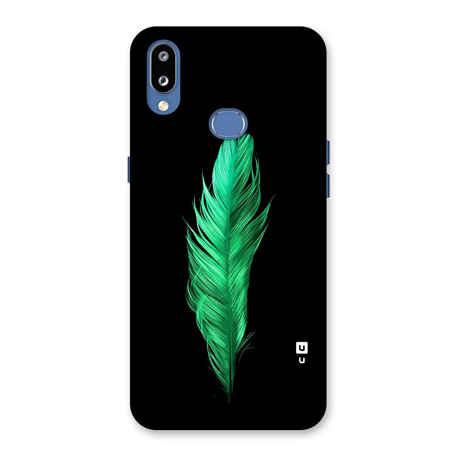Beautiful Green Feather Back Case for Galaxy M01s
