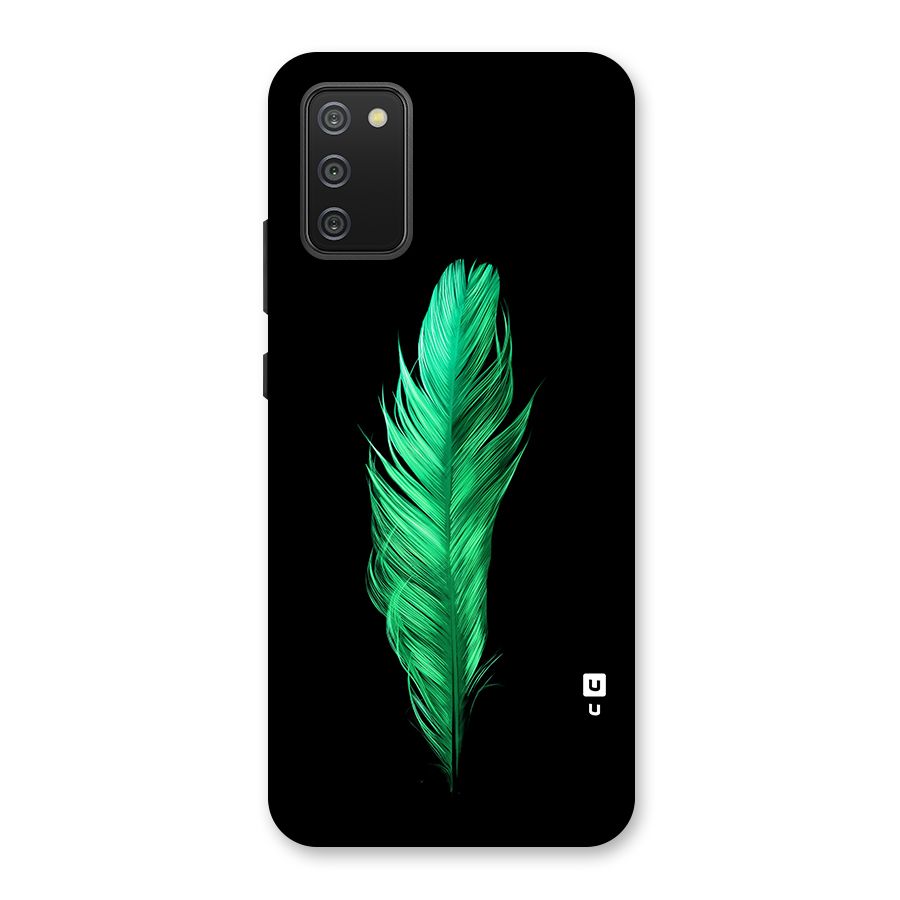 Beautiful Green Feather Back Case for Galaxy M02s