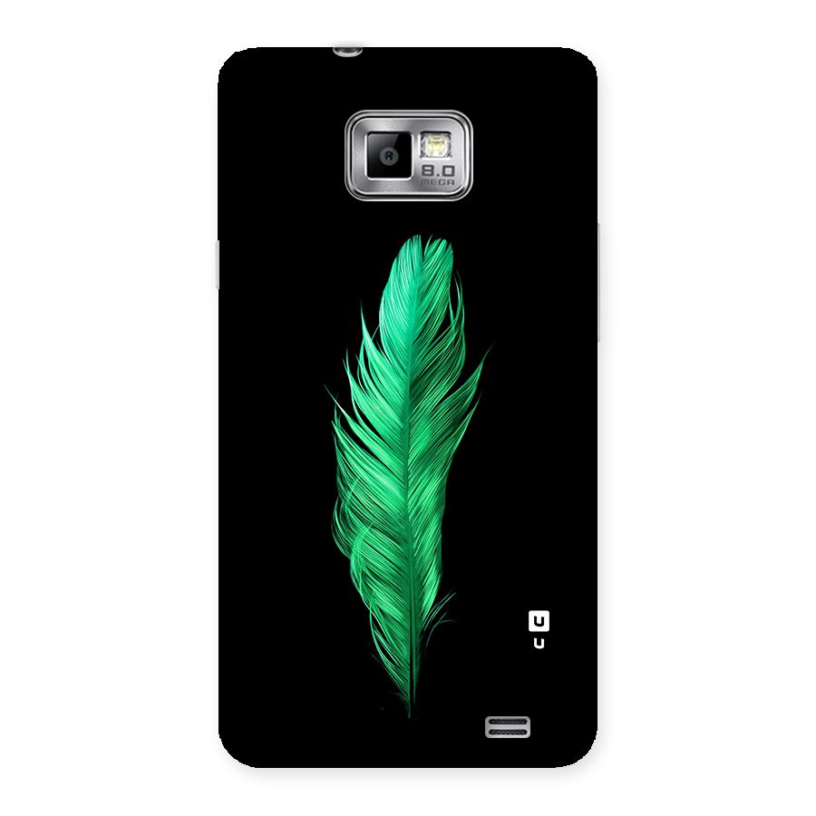Beautiful Green Feather Back Case for Galaxy S2