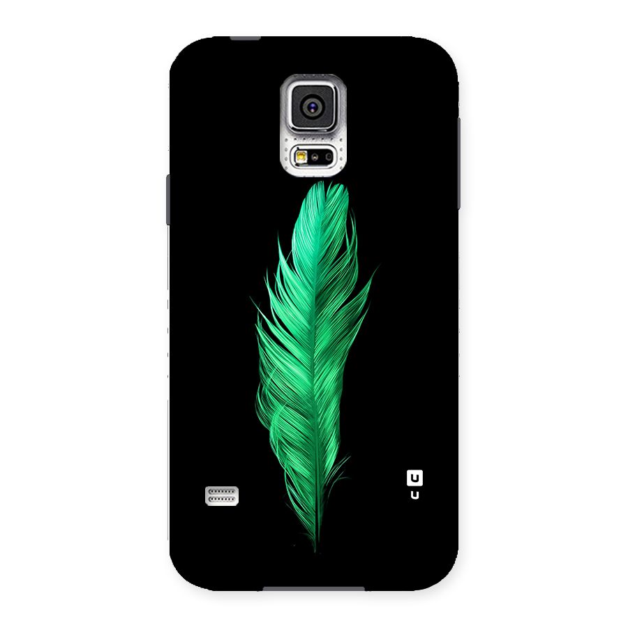 Beautiful Green Feather Back Case for Galaxy S5