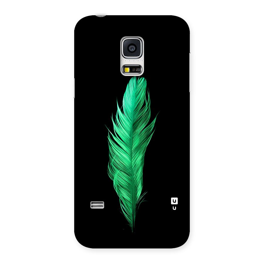 Beautiful Green Feather Back Case for Galaxy S5 Mini
