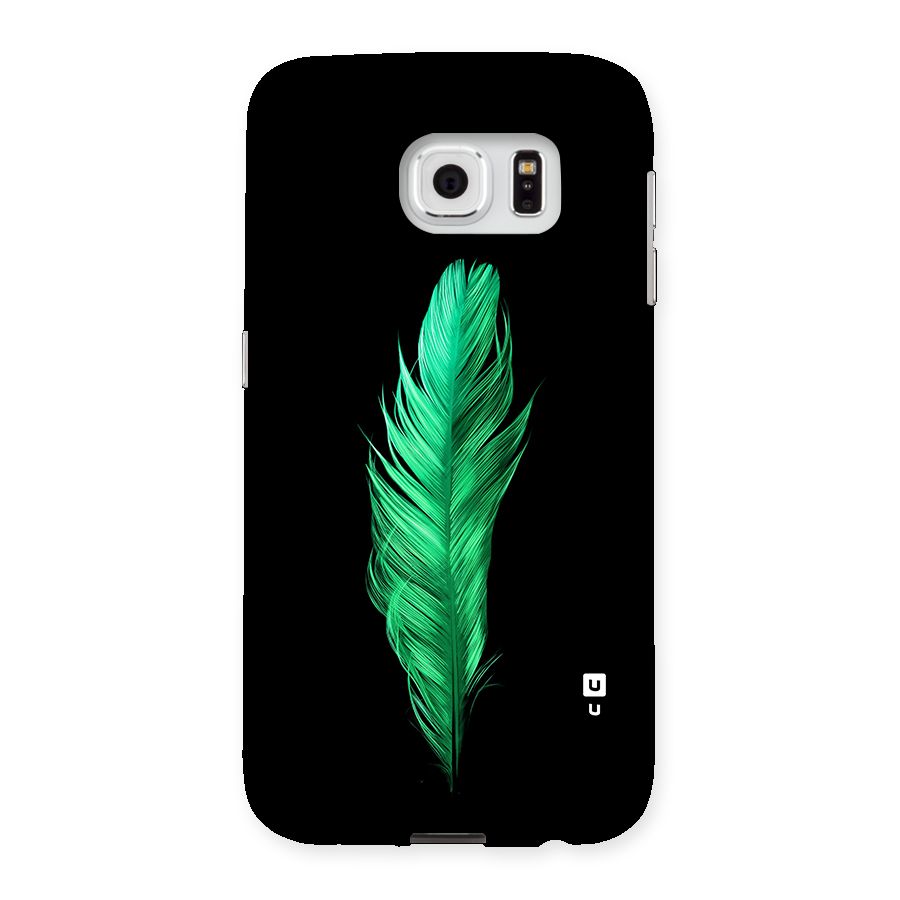 Beautiful Green Feather Back Case for Galaxy S6