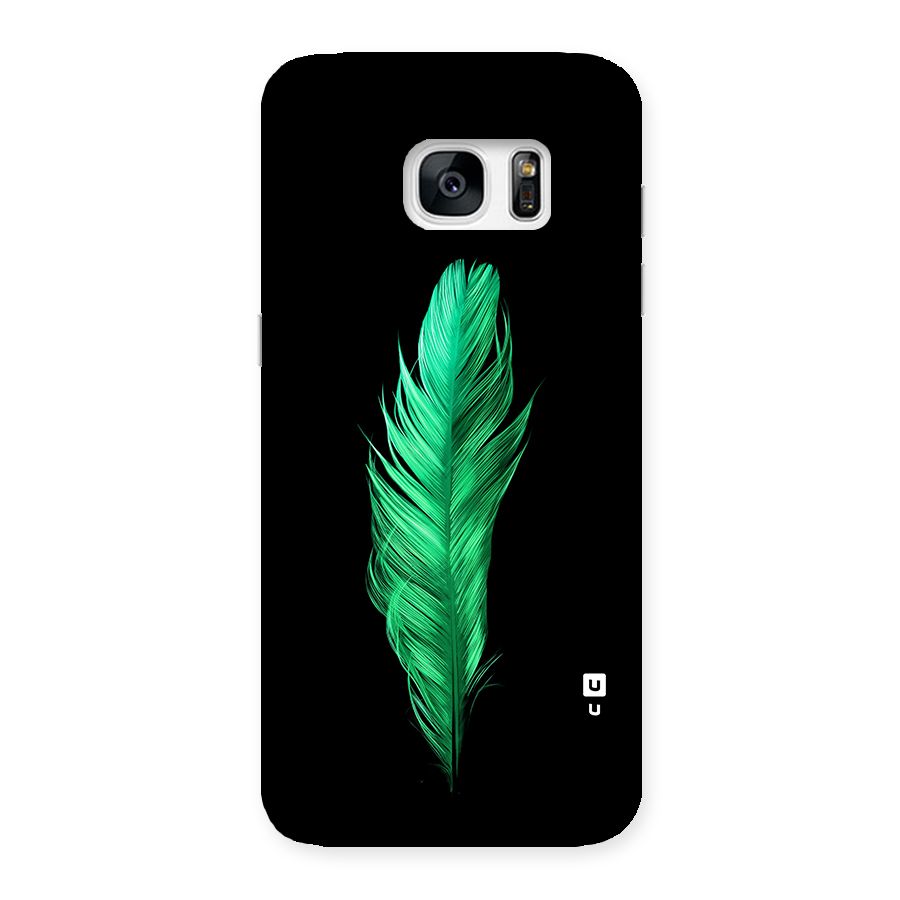 Beautiful Green Feather Back Case for Galaxy S7 Edge