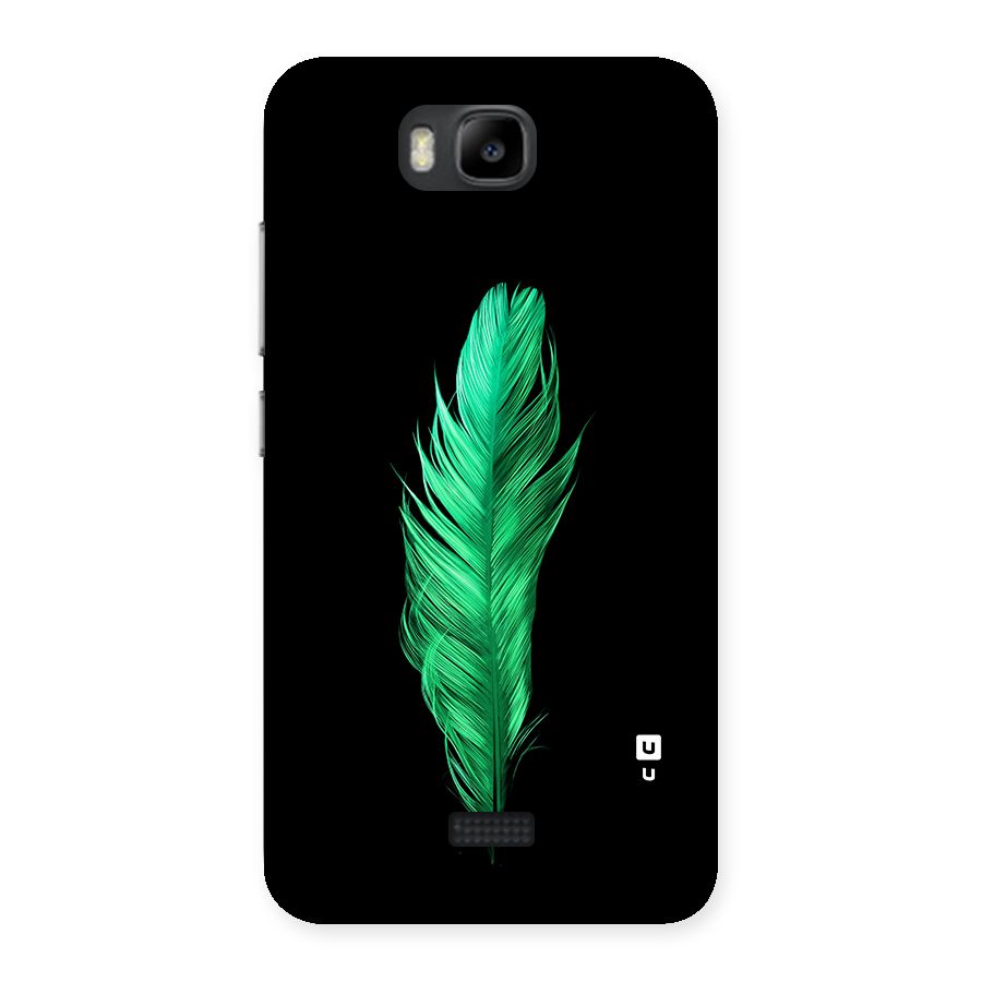 Beautiful Green Feather Back Case for Honor Bee