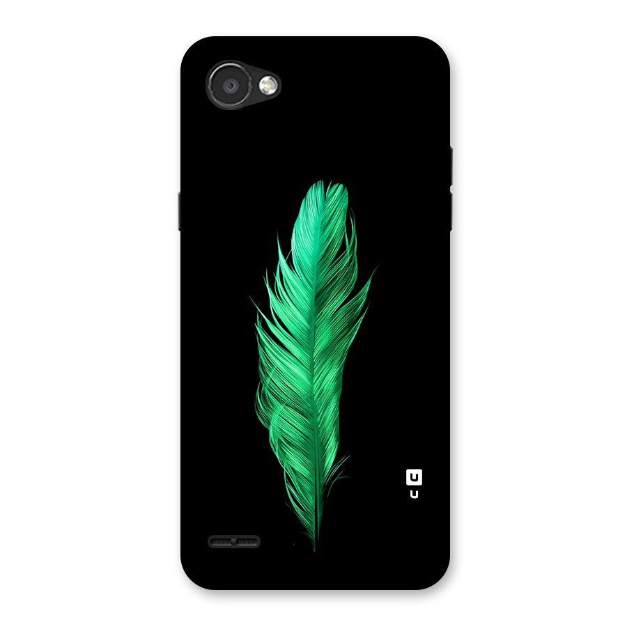 Beautiful Green Feather Back Case for LG Q6
