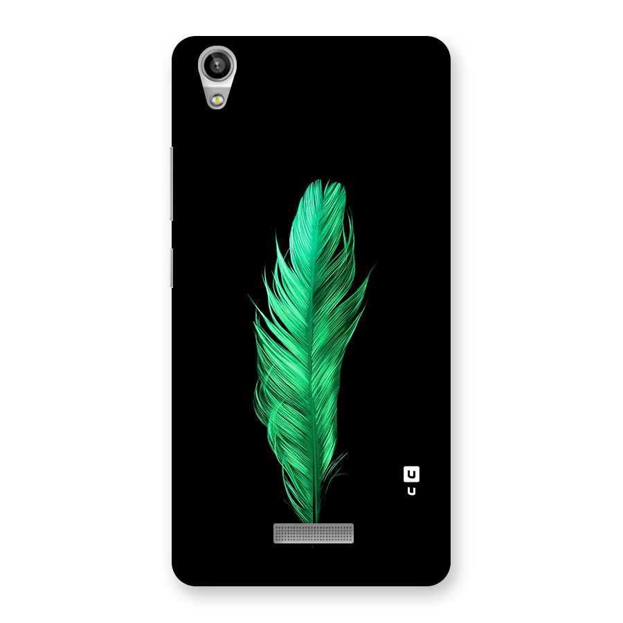 Beautiful Green Feather Back Case for Lava Pixel V1