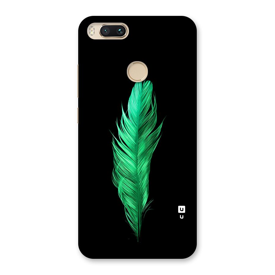 Beautiful Green Feather Back Case for Mi A1