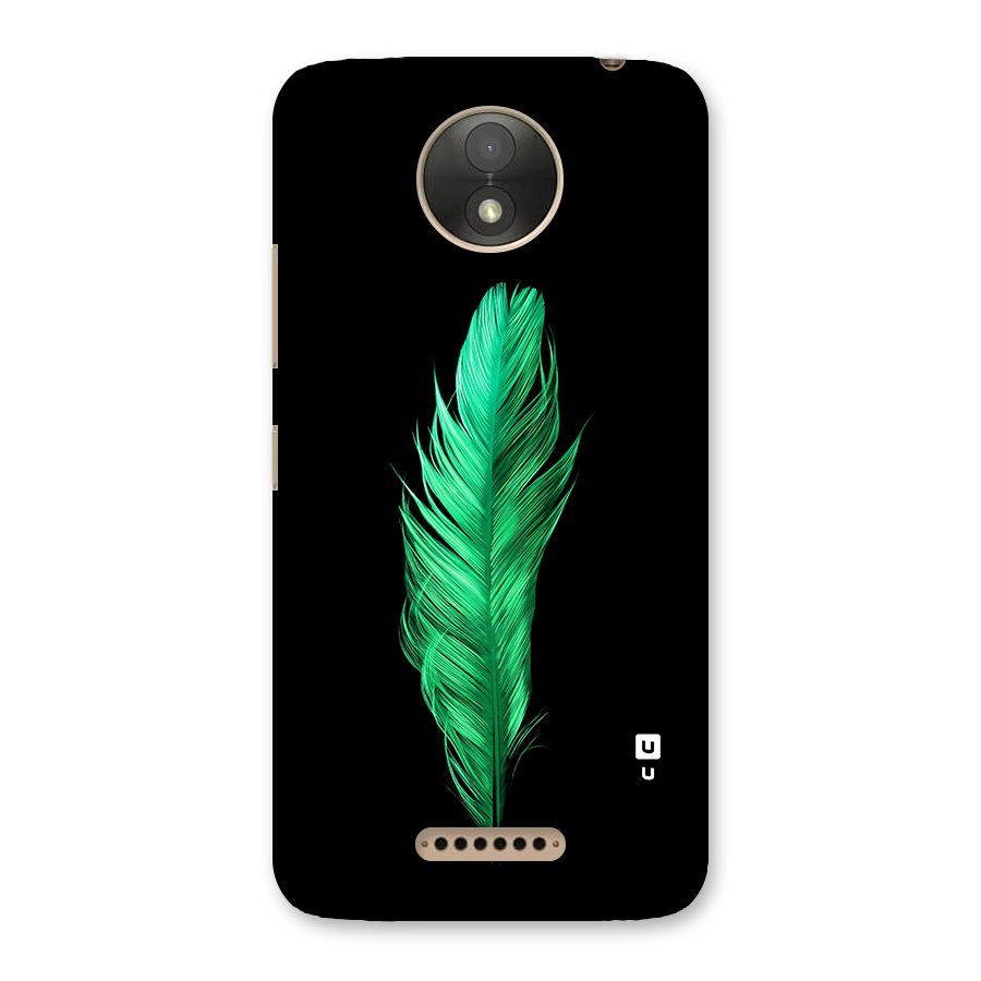 Beautiful Green Feather Back Case for Moto C Plus