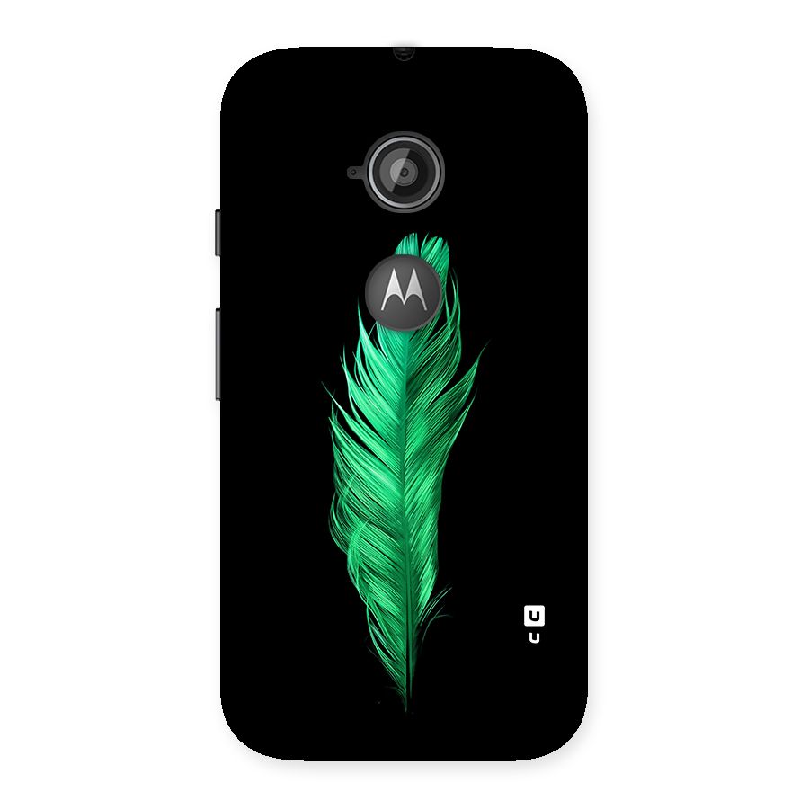 Beautiful Green Feather Back Case for Moto E 2nd Gen