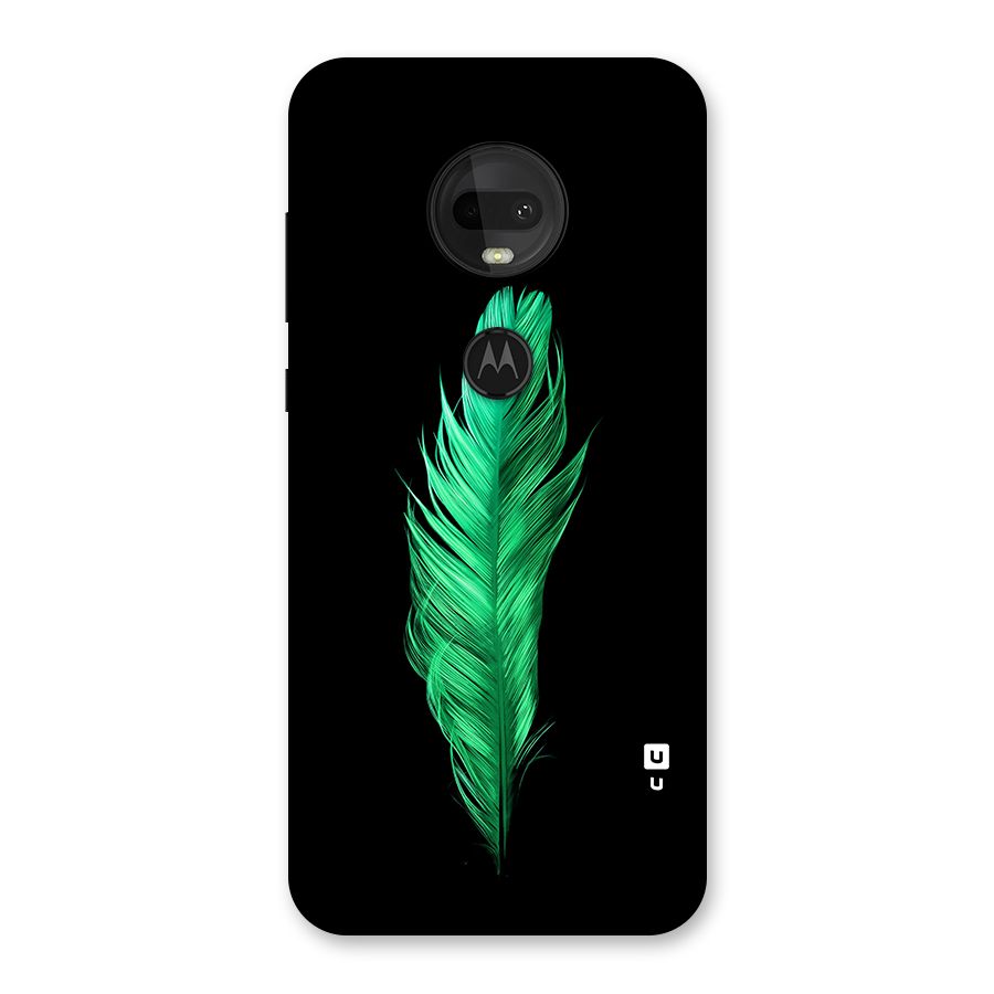 Beautiful Green Feather Back Case for Moto G7