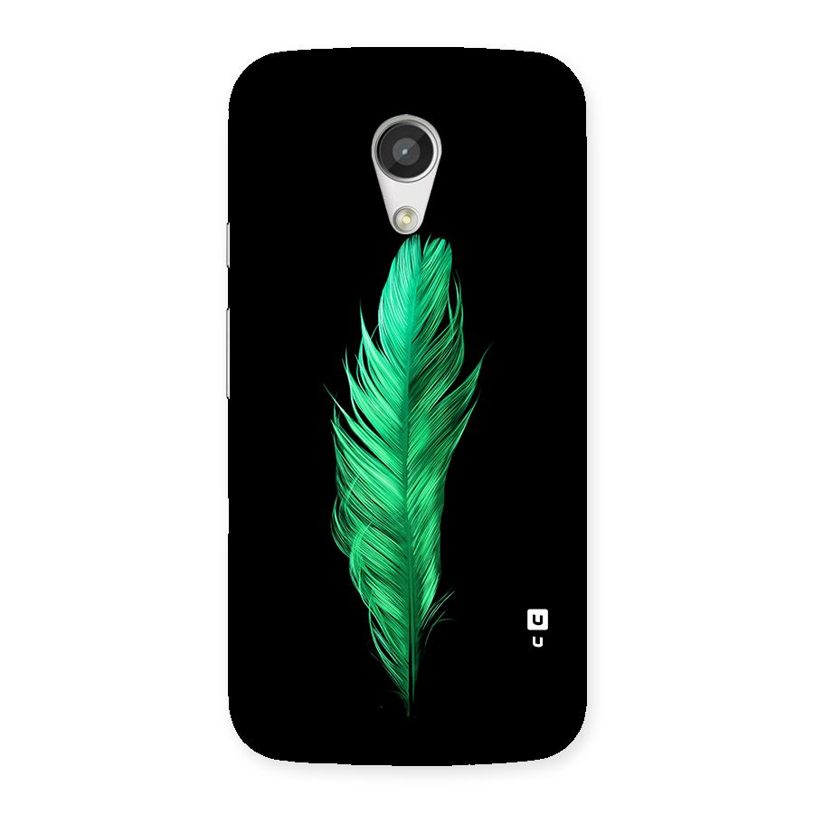 Beautiful Green Feather Back Case for Moto G 2nd Gen