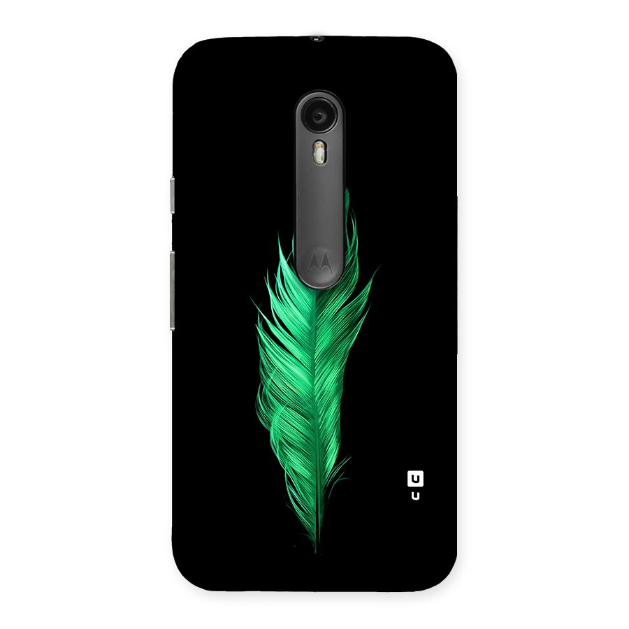 Beautiful Green Feather Back Case for Moto G Turbo