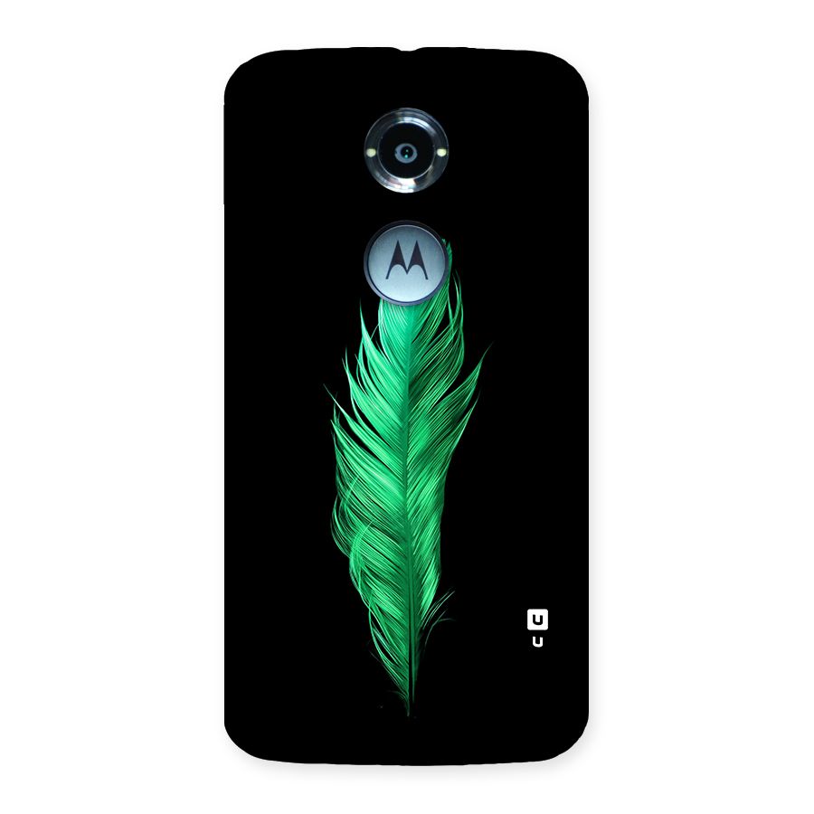 Beautiful Green Feather Back Case for Moto X2