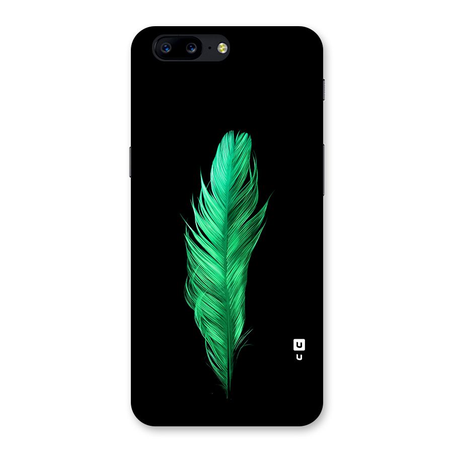 Beautiful Green Feather Back Case for OnePlus 5