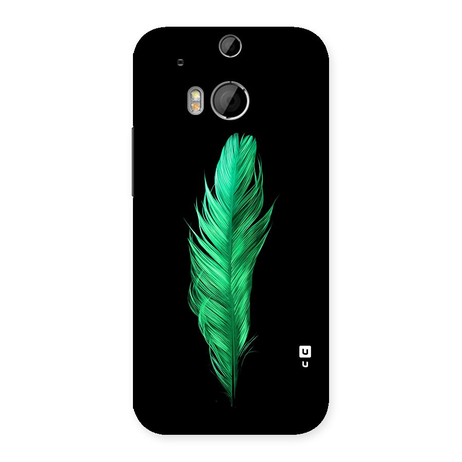 Beautiful Green Feather Back Case for One M8