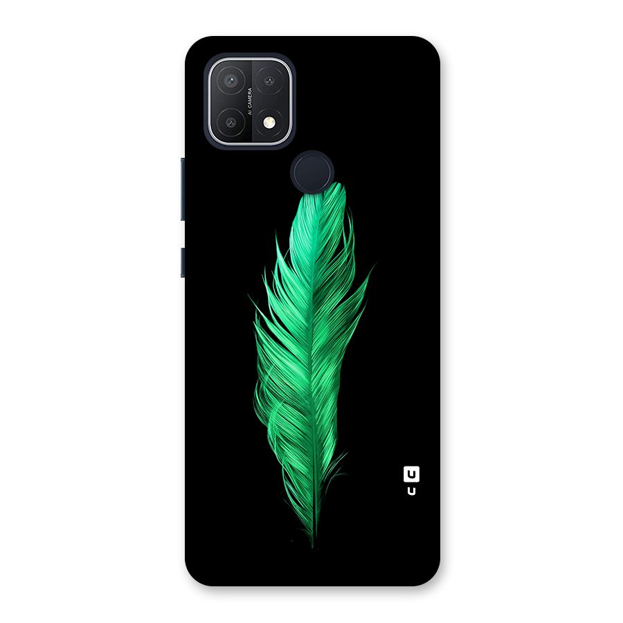 Beautiful Green Feather Back Case for Oppo A15