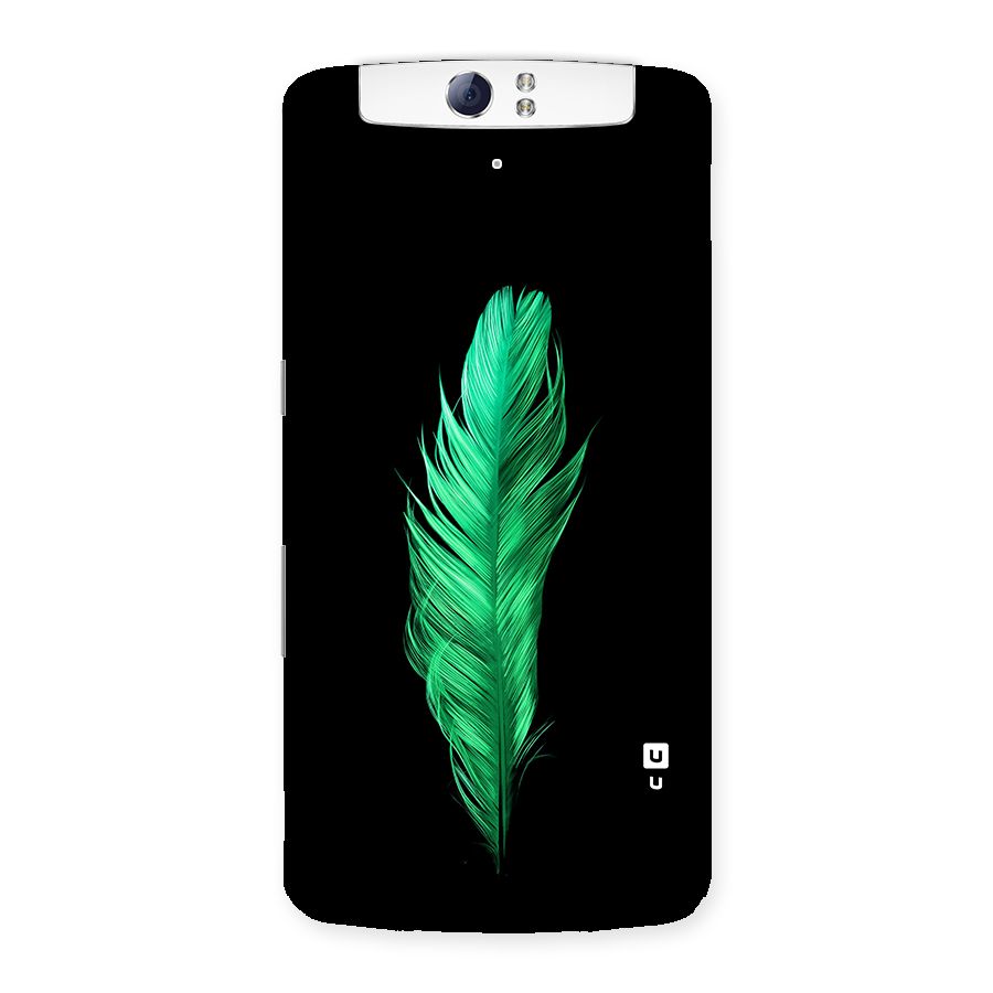 Beautiful Green Feather Back Case for Oppo N1