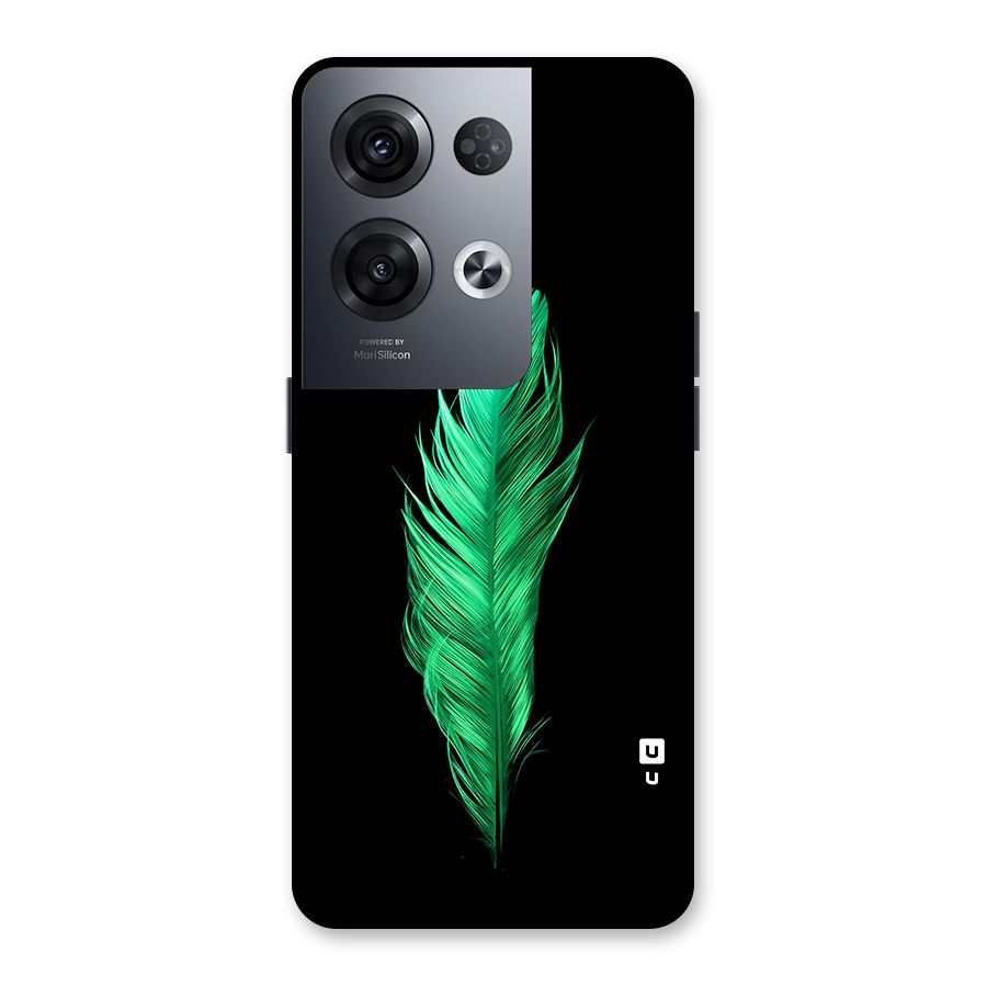 Beautiful Green Feather Back Case for Oppo Reno8 Pro 5G
