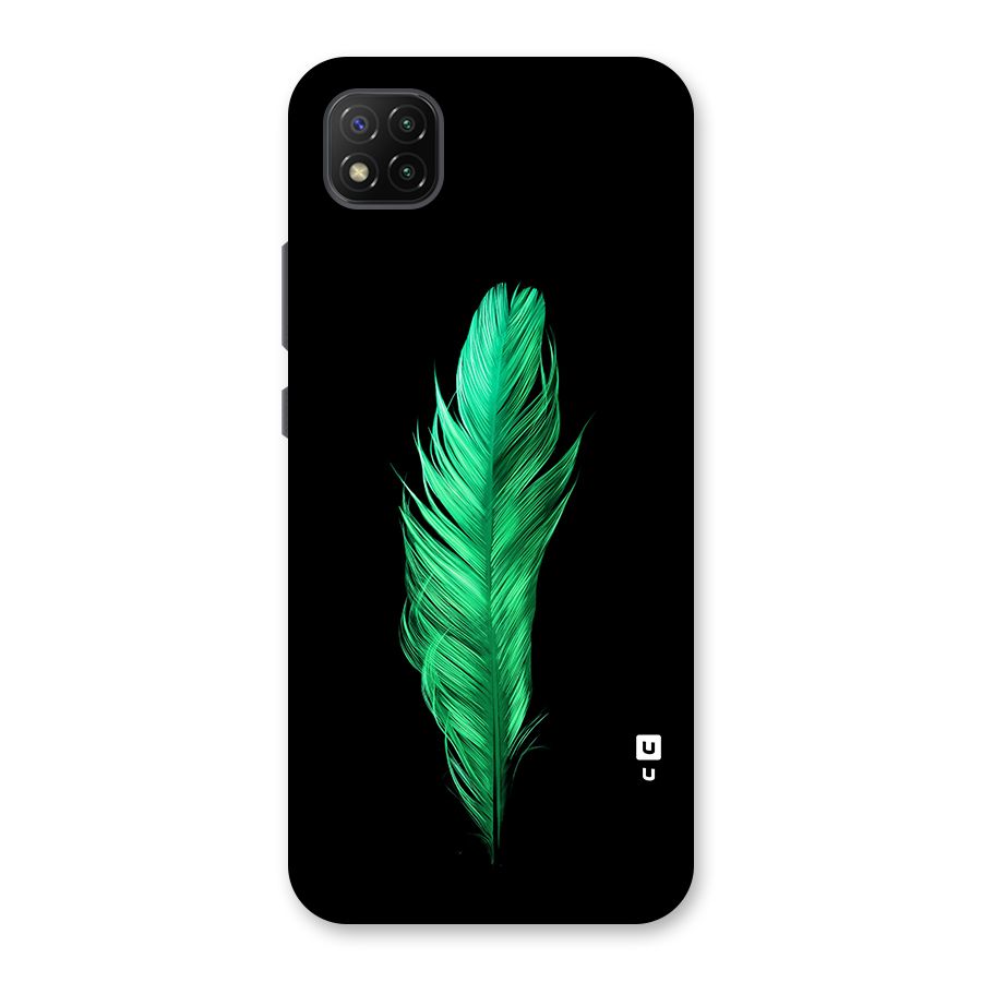Beautiful Green Feather Back Case for Poco C3