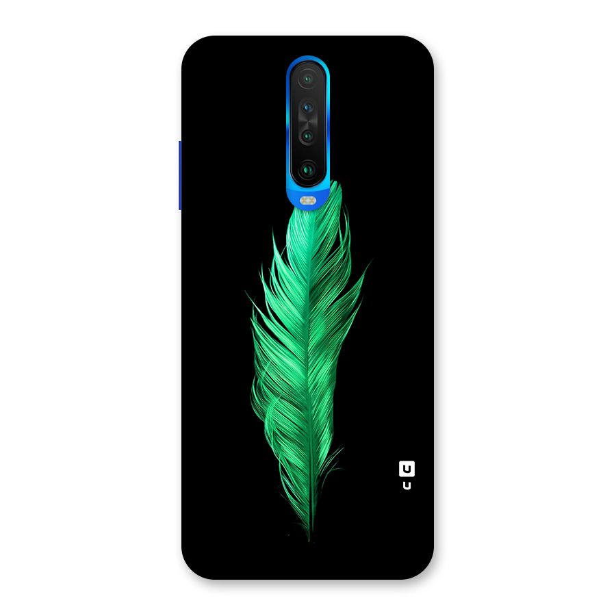 Beautiful Green Feather Back Case for Poco X2