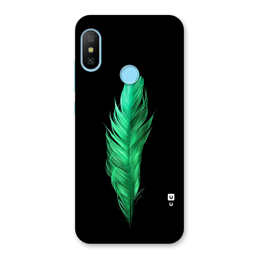 Beautiful Green Feather Back Case for Redmi 6 Pro