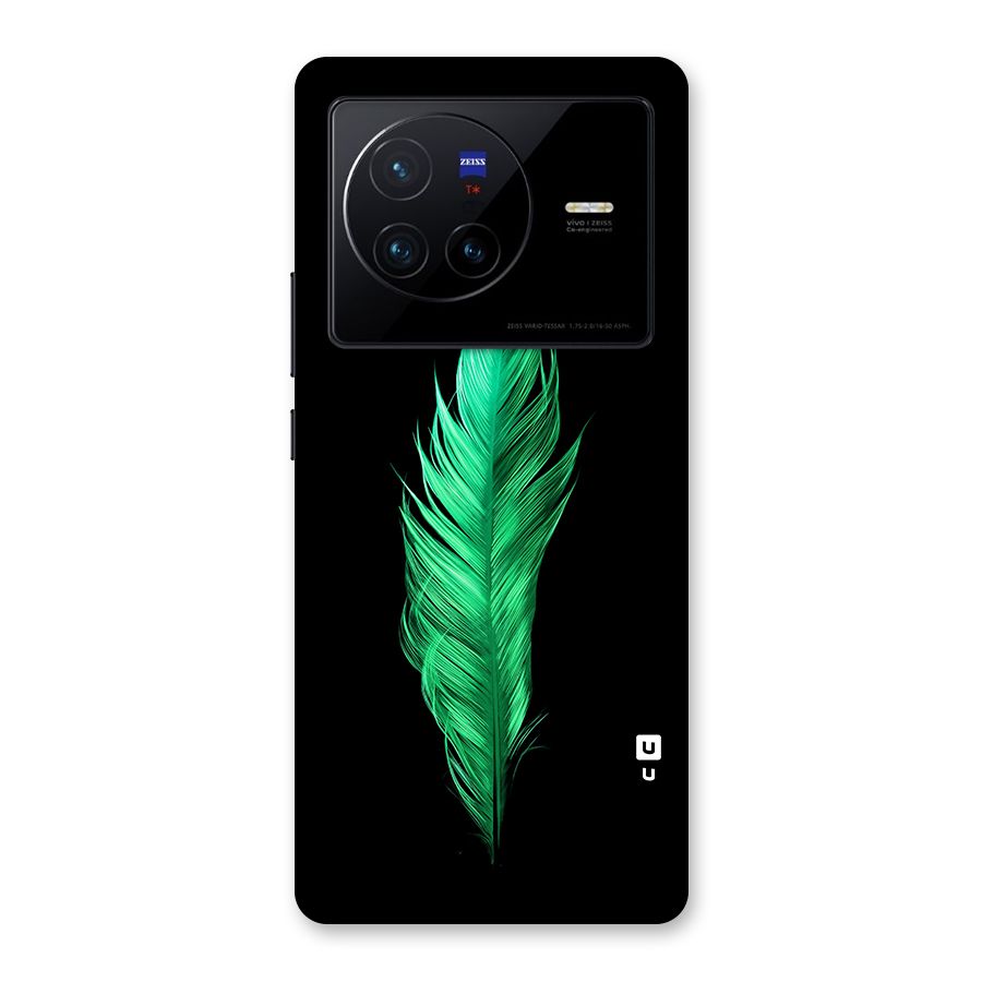 Beautiful Green Feather Back Case for Vivo X80