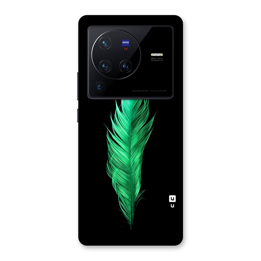 Beautiful Green Feather Back Case for Vivo X80 Pro
