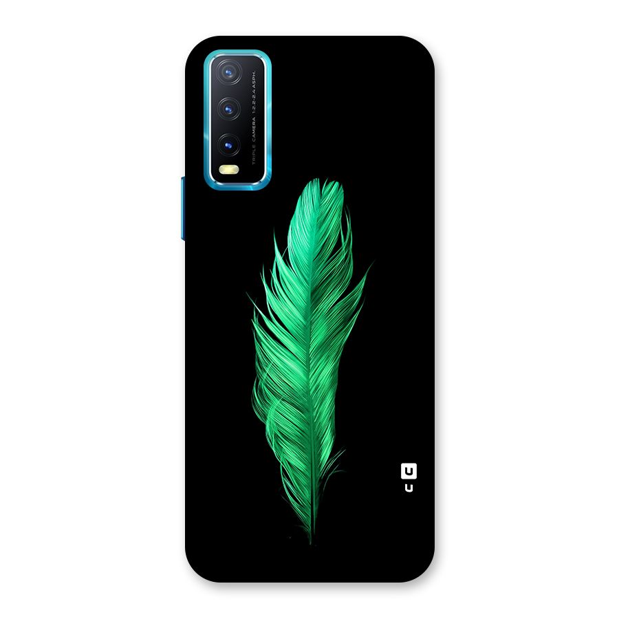 Beautiful Green Feather Back Case for Vivo Y20