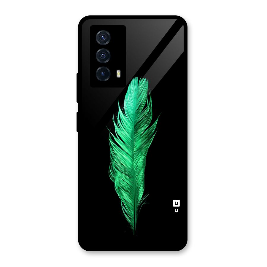 Beautiful Green Feather Back Case for Vivo iQOO Z5