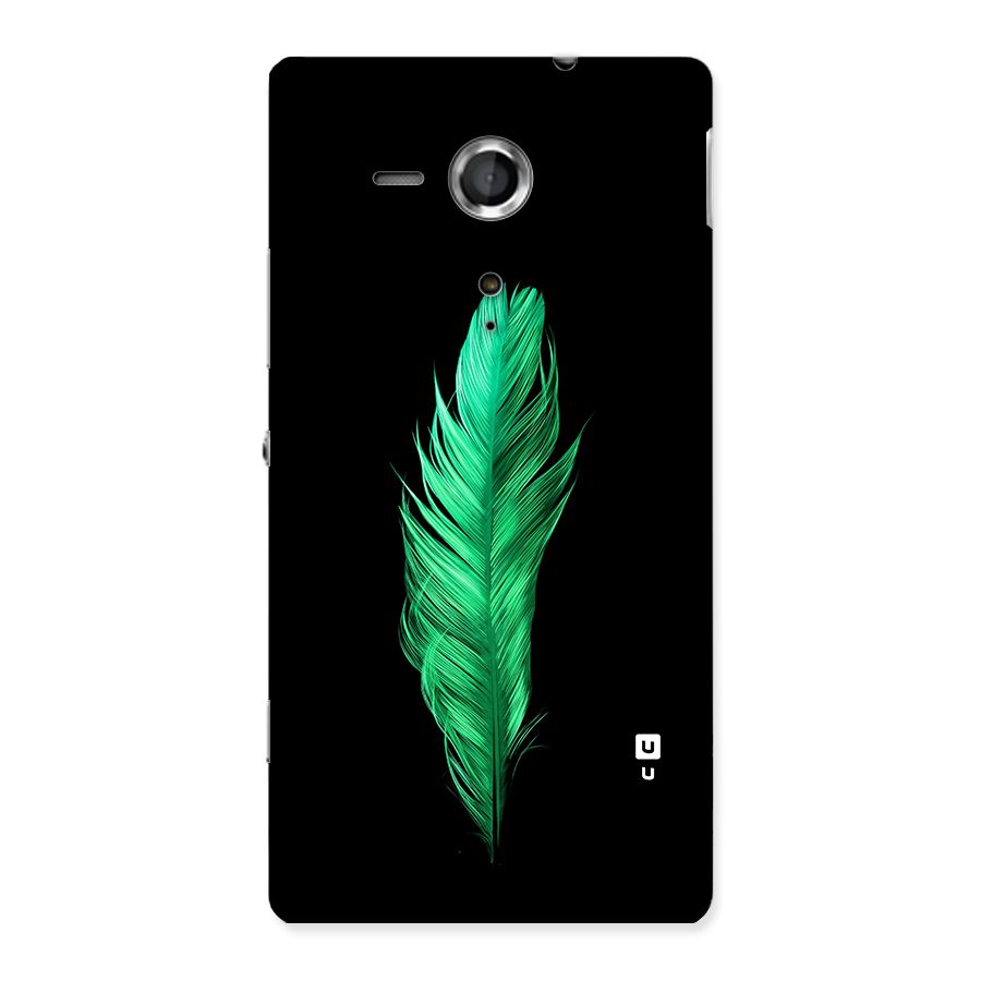 Beautiful Green Feather Back Case for Xperia Sp