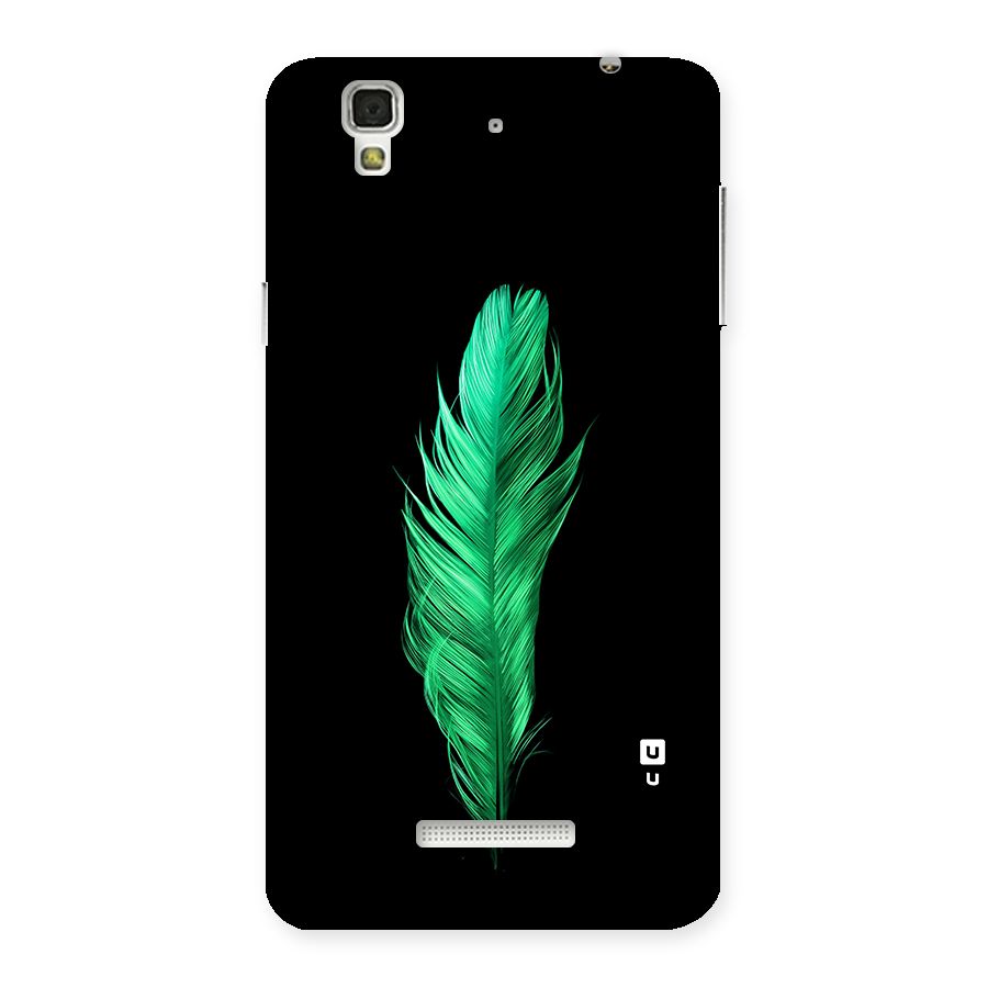 Beautiful Green Feather Back Case for YU Yureka Plus