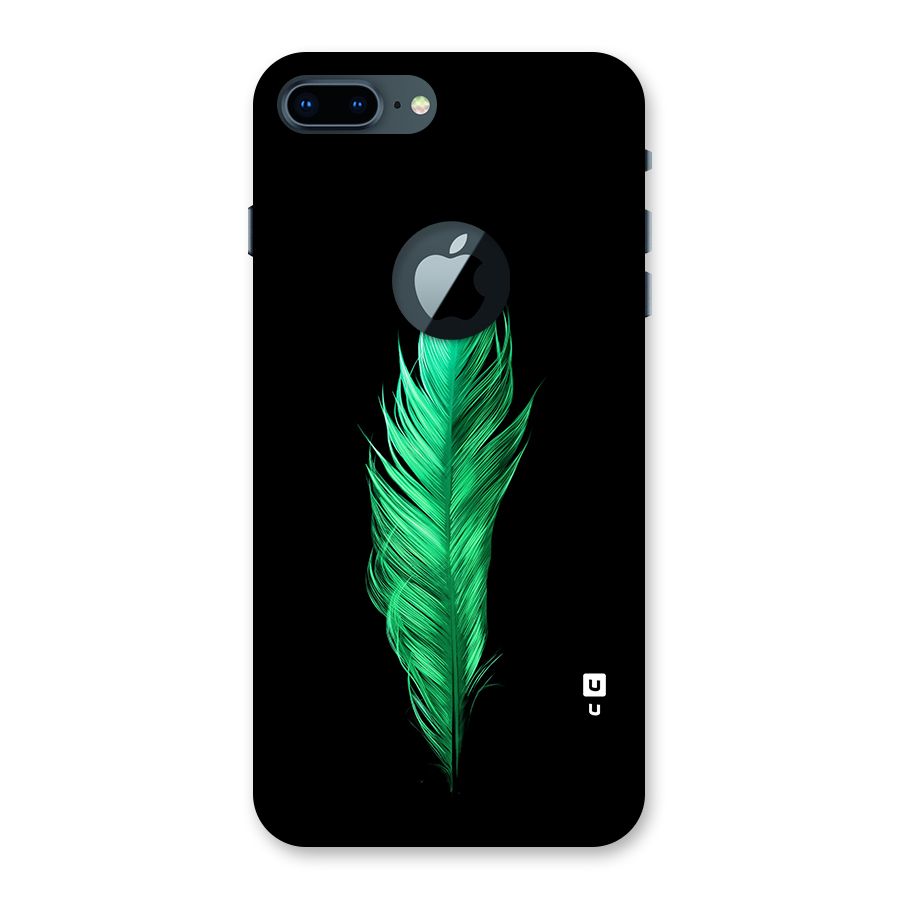 Beautiful Green Feather Back Case for iPhone 7 Plus Logo Cut