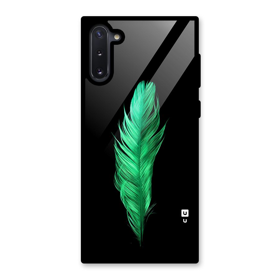 Beautiful Green Feather Glass Back Case for Galaxy Note 10