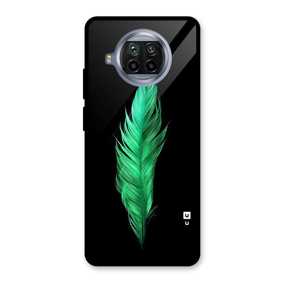 Beautiful Green Feather Glass Back Case for Mi 10i