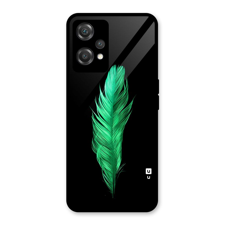 Beautiful Green Feather Glass Back Case for OnePlus Nord CE 2 Lite 5G