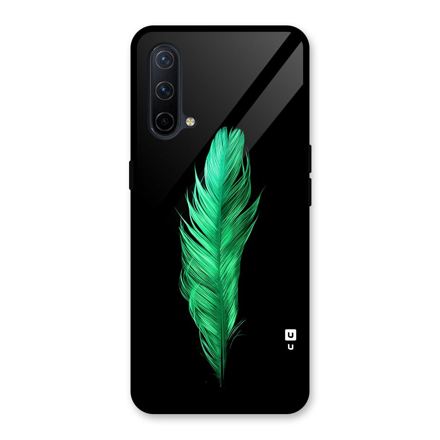 Beautiful Green Feather Glass Back Case for OnePlus Nord CE 5G