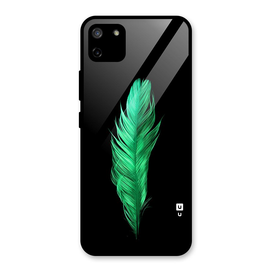 Beautiful Green Feather Glass Back Case for Realme C11