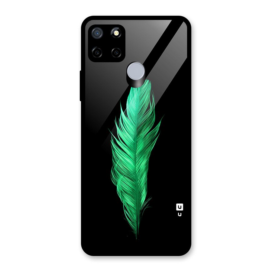 Beautiful Green Feather Glass Back Case for Realme C12
