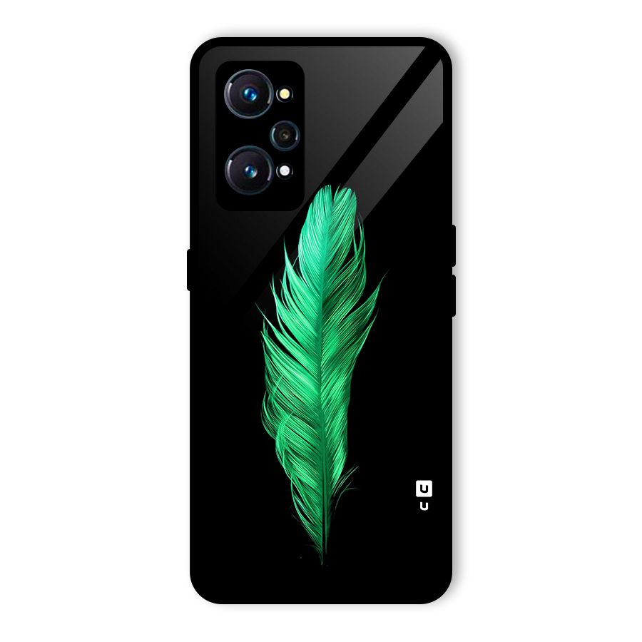 Beautiful Green Feather Glass Back Case for Realme GT 2