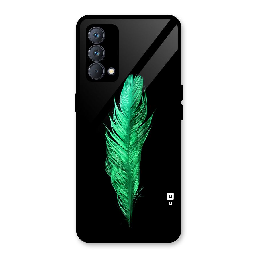 Beautiful Green Feather Glass Back Case for Realme GT Master Edition