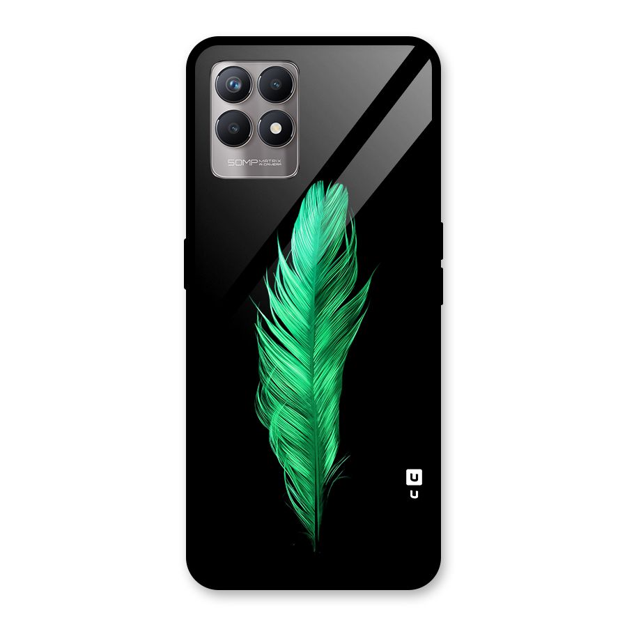 Beautiful Green Feather Glass Back Case for Realme Narzo 50