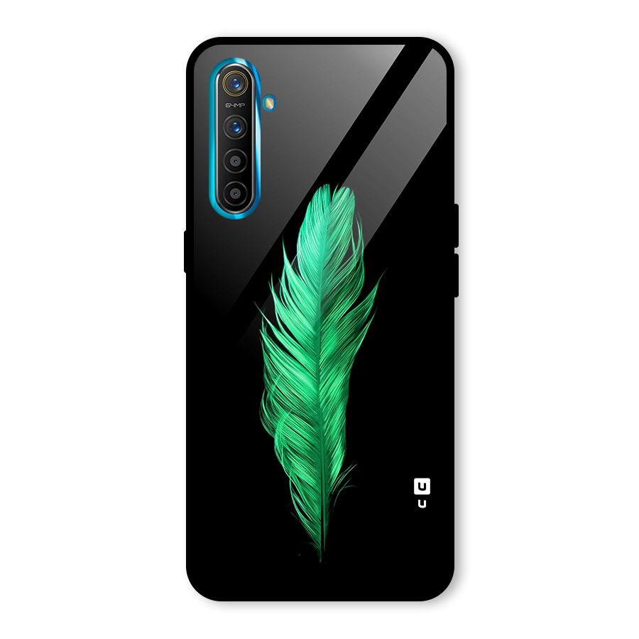 Beautiful Green Feather Glass Back Case for Realme X2