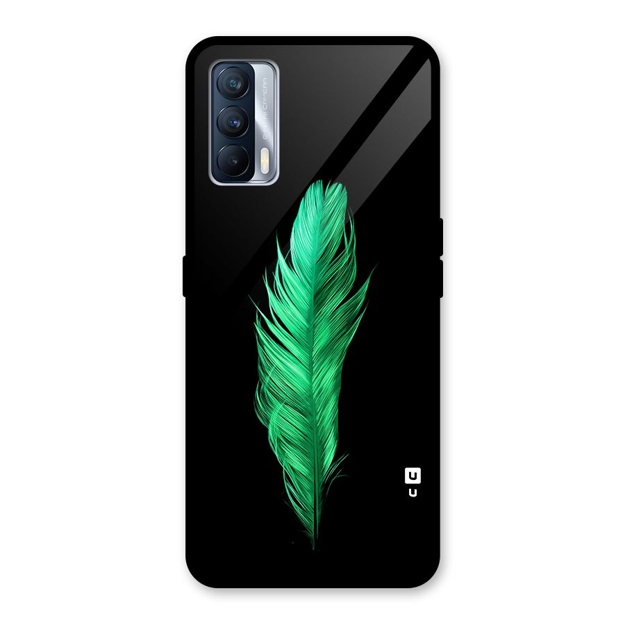 Beautiful Green Feather Glass Back Case for Realme X7