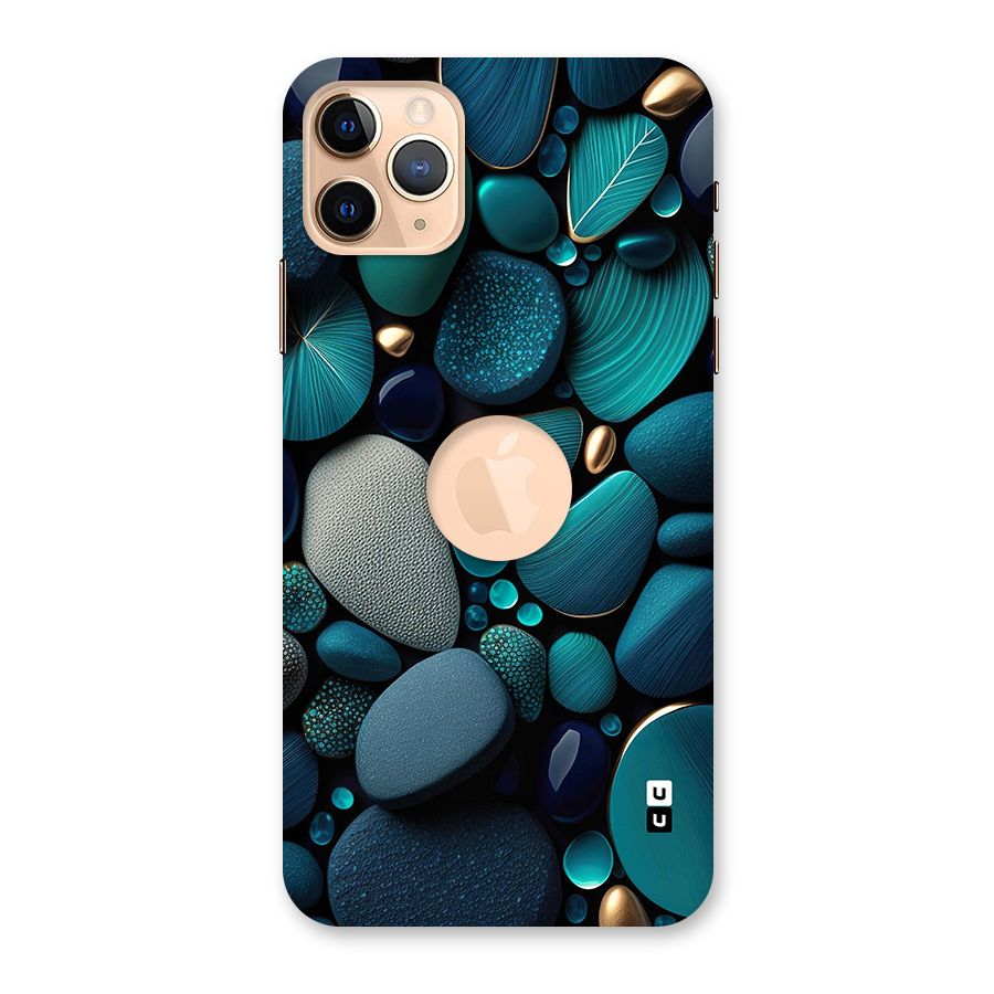 Beautiful Pebble Stones Back Case for iPhone 11 Pro Max Logo Cut