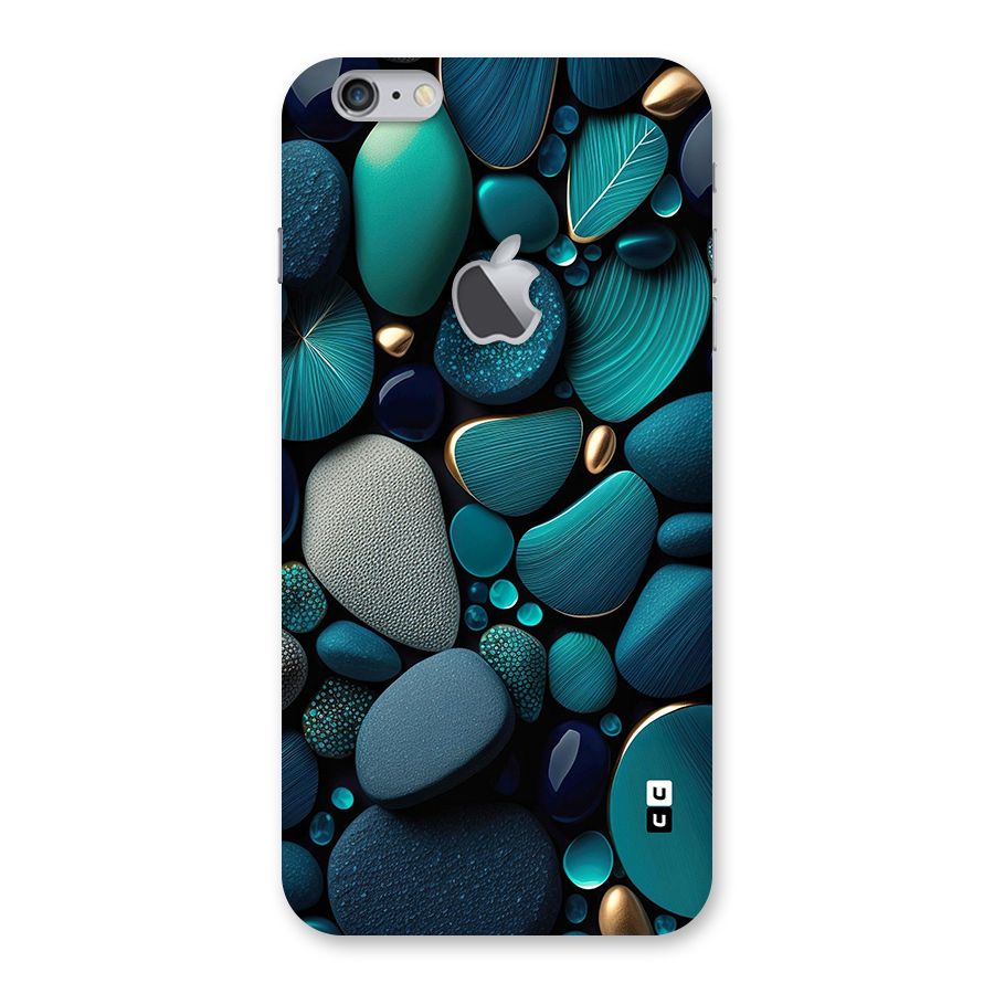 Beautiful Pebble Stones Back Case for iPhone 6 Plus 6S Plus Logo Cut