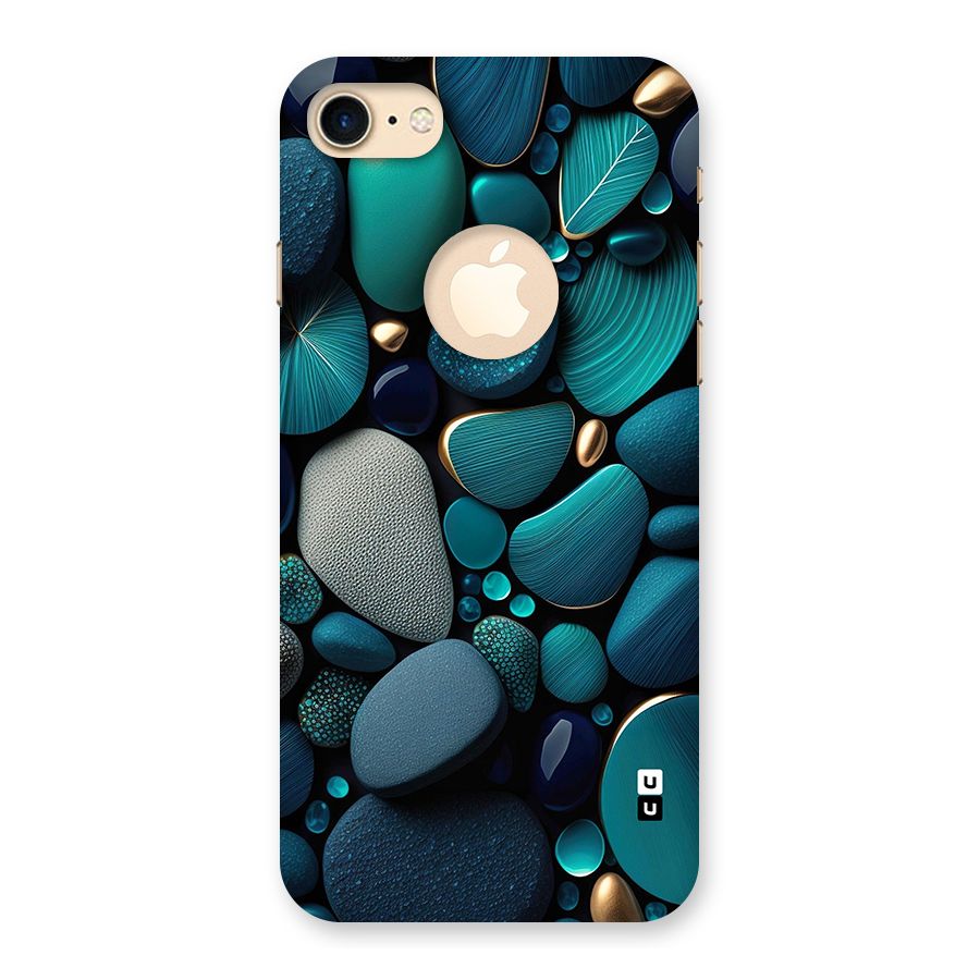 Beautiful Pebble Stones Back Case for iPhone 7 Logo Cut