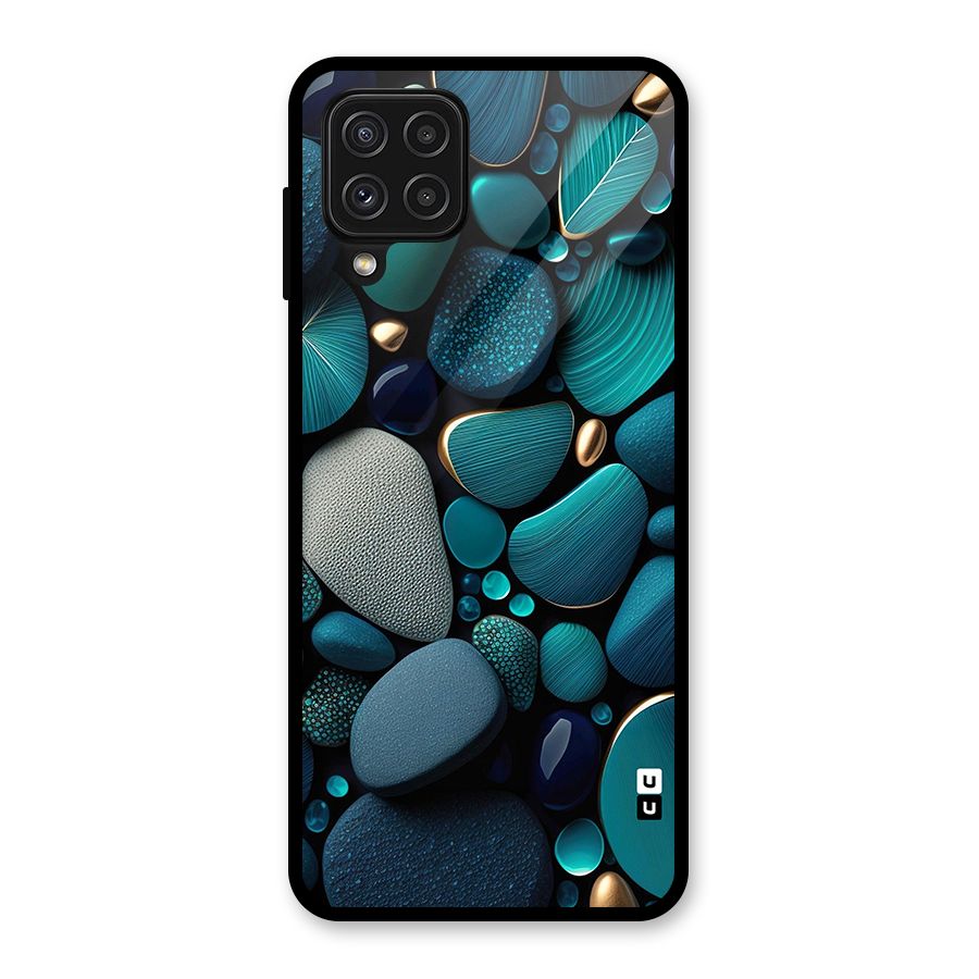 Beautiful Pebble Stones Glass Back Case for Galaxy A22 4G