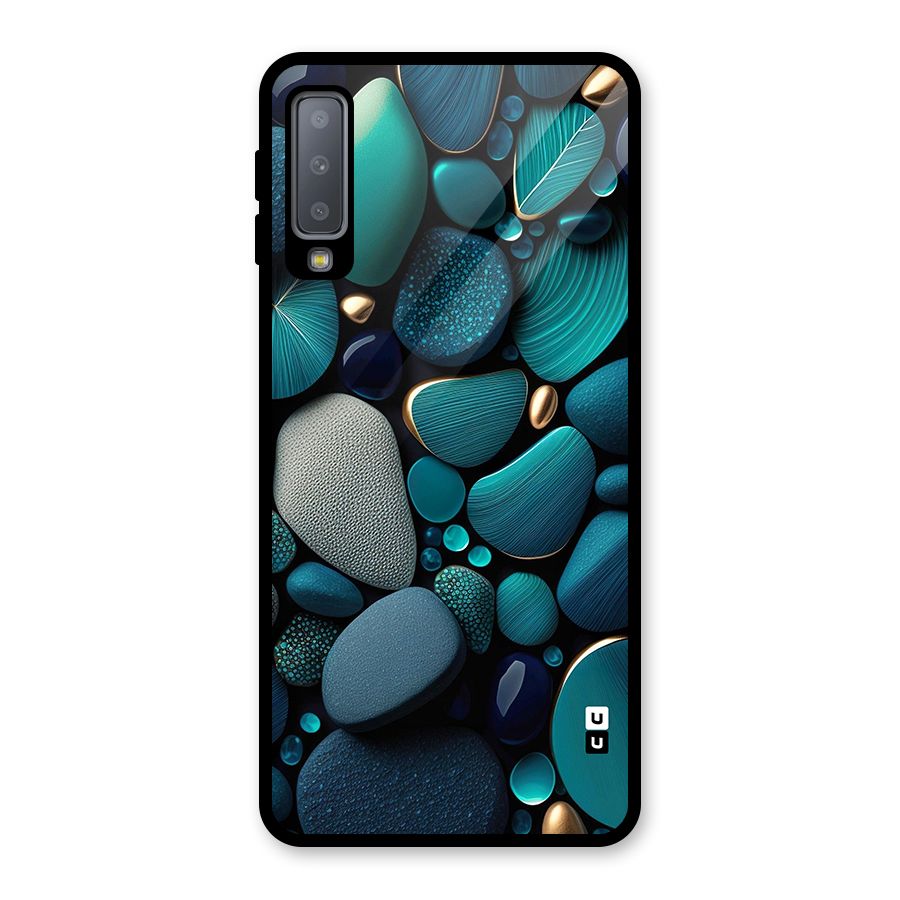 Beautiful Pebble Stones Glass Back Case for Galaxy A7 (2018)
